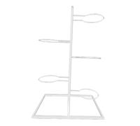 pistro Vertical Basketball Storage Rack Multi-Layer Iron Ball Holder Stand Football Volleyball Organizer Shelf Space Saving Sports Equipment- 5 Tiers White