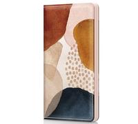 Pisypox Checkbook Cover for Personal Checkbook,Patterned Pu Leather check book covers for women and men,with Pen Holder & Built-in Clear Plastic Divider for Duplicate Checks, Abstract Texture, One