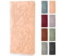 Pisypox Checkbook Cover for Personal Checkbook，Soft PU leather with a detailed embossed flower pattern，with Pen Holder & Built-in Clear Plastic Divider for Duplicate Checks, Pink, One Size