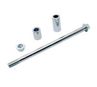 PIT BIKE 12mm AXLE WHEEL BOLT 240mm LONG SPINDLE & SPACERS (225MM EXCLUDING HEAD)