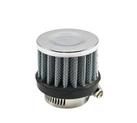Pit Bike Air Filter Universal Car Air Filter 12mm 25mm for Motorcycle Cold Air Intake High Flow Crankcase Vent Cover Mini Breather Filters Motorbike Air Filters(25MM-SILVER)