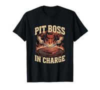 Pit Boss In Charge Meat Smoker BBQ Expert Pitmaster T-Shirt