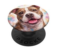 Pit Bull Art Pittie Dog Portrait Decor PopSockets Adhesive PopGrip