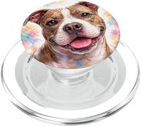Pit Bull Art Pittie Dog Portrait Decor PopSockets PopGrip for MagSafe