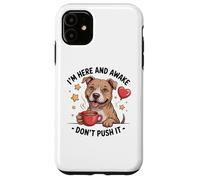 Pit Bull Coffee Quote - Sarcastic Pittie Attitude Case for iPhone 11