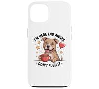 Pit Bull Coffee Quote - Sarcastic Pittie Attitude Case for iPhone 13