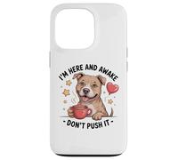 Pit Bull Coffee Quote - Sarcastic Pittie Attitude Case for iPhone 13 Pro