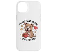 Pit Bull Coffee Quote - Sarcastic Pittie Attitude Case for iPhone 14 Plus