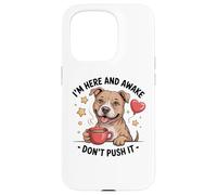 Pit Bull Coffee Quote - Sarcastic Pittie Attitude Case for iPhone 15 Pro