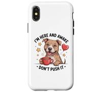 Pit Bull Coffee Quote - Sarcastic Pittie Attitude Case for iPhone X/XS