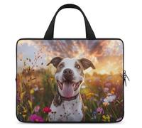 Pit-bull Dog Flowers Funny Laptop Bags Printed Protective Cover Case Handbags for Laptop/Notebook/Ultrabook 10/12/13/15/17 Inches