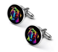 Pit Bull Dog Lover Mens Classic Cufflinks Custom Shirt Cuff Links Jewelry Accessories for Business Wedding 0.7" 0.8"