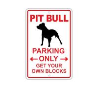 Pit Bull Dog Owner Parking Only Decoration Props Plaque 8X12 Inch