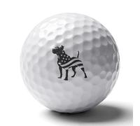 Pit Bull Dog U.S.A. Flag Golf Balls Rubber Practice for Training for Backyard Beginner
