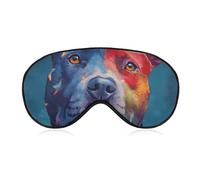 Pit-Bull Dog U.S. Flag Funny Eye Mask for Sleep with Adjustable Strap Blocks Light Eye Shade Cover