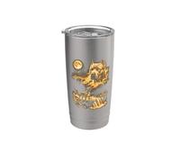Pit Bull Howling to The Moon American Pit Bull Terrier Stainless Steel Insulated Tumbler