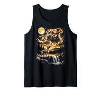 Pit Bull Howling to The Moon American Pit Bull Terrier Tank Top
