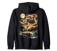 Pit Bull Howling To The Moon American Pit Bull Terrier Zip Hoodie