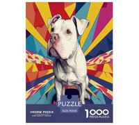 Pit Bull Jigsaw Puzzles for Adults Challenging Puzzles The Impossible Challenge 1000 Piece Difficult Hard Jigsaw Puzzles for Man And Woman with Letters on Back 70x50cm/1000pcs
