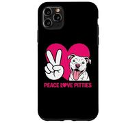 Pit Bull Pittie Peace Love Funny Rescue Dog Lover Case for iPhone 11 Pro Max