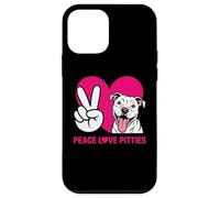 Pit Bull Pittie Peace Love Funny Rescue Dog Lover Case for iPhone 12 mini