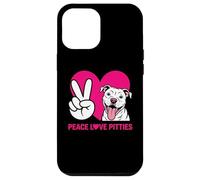 Pit Bull Pittie Peace Love Funny Rescue Dog Lover Case for iPhone 12 Pro Max