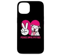 Pit Bull Pittie Peace Love Funny Rescue Dog Lover Case for iPhone 13