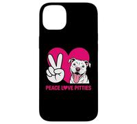 Pit Bull Pittie Peace Love Funny Rescue Dog Lover Case for iPhone 14 Plus
