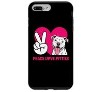 Pit Bull Pittie Peace Love Funny Rescue Dog Lover Case for iPhone 7 Plus/8 Plus