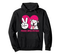 Pit Bull Pittie Peace Love Funny Rescue Dog Lover Pullover Hoodie