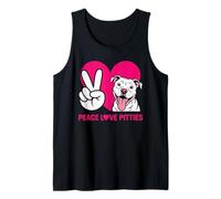 Pit Bull Pittie Peace Love Funny Rescue Dog Lover Tank Top