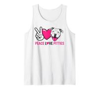 Pit Bull Pittie Peace Love Pitbull Rescue Dog Lover Tank Top