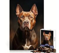 Pit Bull Portrait Jigsaw Puzzles for Adults1000 Pieces Improve Memory Relax Mind Sharp Edge Art Collection Piece (50x75cm)