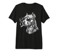 Pit Bull Smoking Cigarette Pitbull Premium T-Shirt