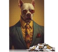 Pit Bull Swag Puzzles 500 Pieces for Teenagers Gifts Wooden Puzzle for Adults And Teenager Home Decoration Puzzle Toys 500pcs (52x38cm)