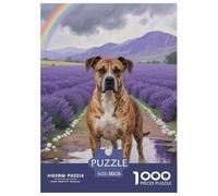 Pit Bull Terrier 1000 Piece Puzzle Beautiful Decoration Puzzle Cute Dog Colourful,Fun,Challenging And Brainteasing Adults Jigsaw Puzzle Fun Present & Activity for Home38x26cm/1000pcs