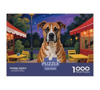 Pit Bull Terrier Puzzles 1000 Pieces for Adults Educational Games Cute Dog Fun Present & Activity for Home70x50cm/1000pcs
