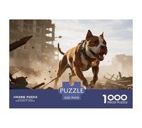 Pit Bull Terrier1000 Piece Jigsaw Puzzle for Adultspet Dog Perfect for Relaxation, Creativity, Gift, 1000 Pieces, for Women, Men, Challenging Game70x50cm/1000pcs