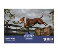 Pit Bull Terrier1000 Piece Jigsaw Puzzle for Adultspet Dog Perfect for Relaxation, Creativity, Gift, Challenging Puzzles, for Women, Men, Game38x26cm/1000pcs