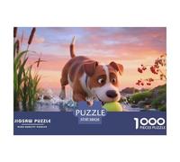 Pit Bull TerrierPuzzles 1000 Piecespet Dog Premium Box, Extra Fun, Challenging Puzzles, Gift for Women/Men, Difficult Adult Jigsaw38x26cm/1000pcs