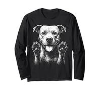 Pit Bull with Raised Paws Long Sleeve T-Shirt