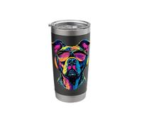 Pit Bull with Sunglasses Pittie American Pit Bull Terrier Stainless Steel Insulated Tumbler