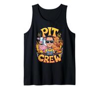 Pit Crew BBQ Cow Pig Chicken Tank Top