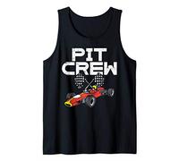 Pit Crew Checkered Flag Race Car Driver Racing Racer Gift Tank Top