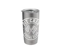 Pit Crew Social Club Racing Wrench Flags Stainless Steel Insulated Tumbler