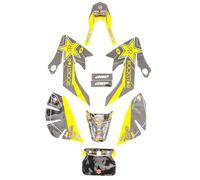 Pit Dirt Bike Plastics Stickers Decals Graphics Black/Yellow Compatible Replacement With CRF50 110cc 120cc 125cc Frame Pitbike Dirtbike