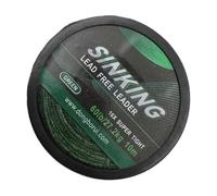 Pitadue 10m/60lb Light Weight Sinking Fishing Leader Highly Density Tightwoven 16 Strands Braided Line for Secure Hook Attachments Highly Density Sinking Leader Line