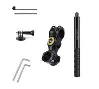 Pitadue All Metal Handlebar Camera Holder Motorcycle Bike Selfie Stick For Third Perspective Handlebar Mount Bracket Aluminum Camera Bracket