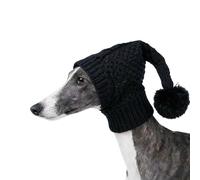 Pitadue Cozy Knitted Dog Hat with Pompon, Winter Ear and Neck Warmer for Pets Winter Ear and Neck Warmer for Pets