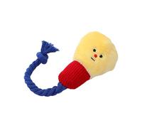 Pitadue Engaging Bulb Plush Toy for Puppies Squeaky Chew Resistant Teething Cotton Rope for Small Breeds Exercise Engagement Dog Cotton Rope